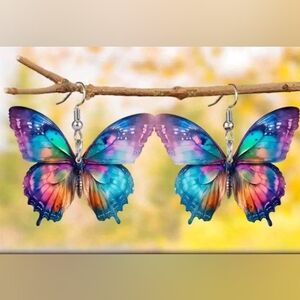 NEW Colorful Butterfly Earrings, dangle